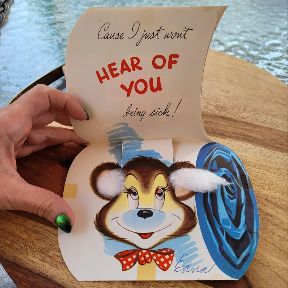 Vintage Get Well Soon greeting card